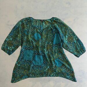 Apt 9 Boho Sheer Paisley Swimsuit Coverup Dress